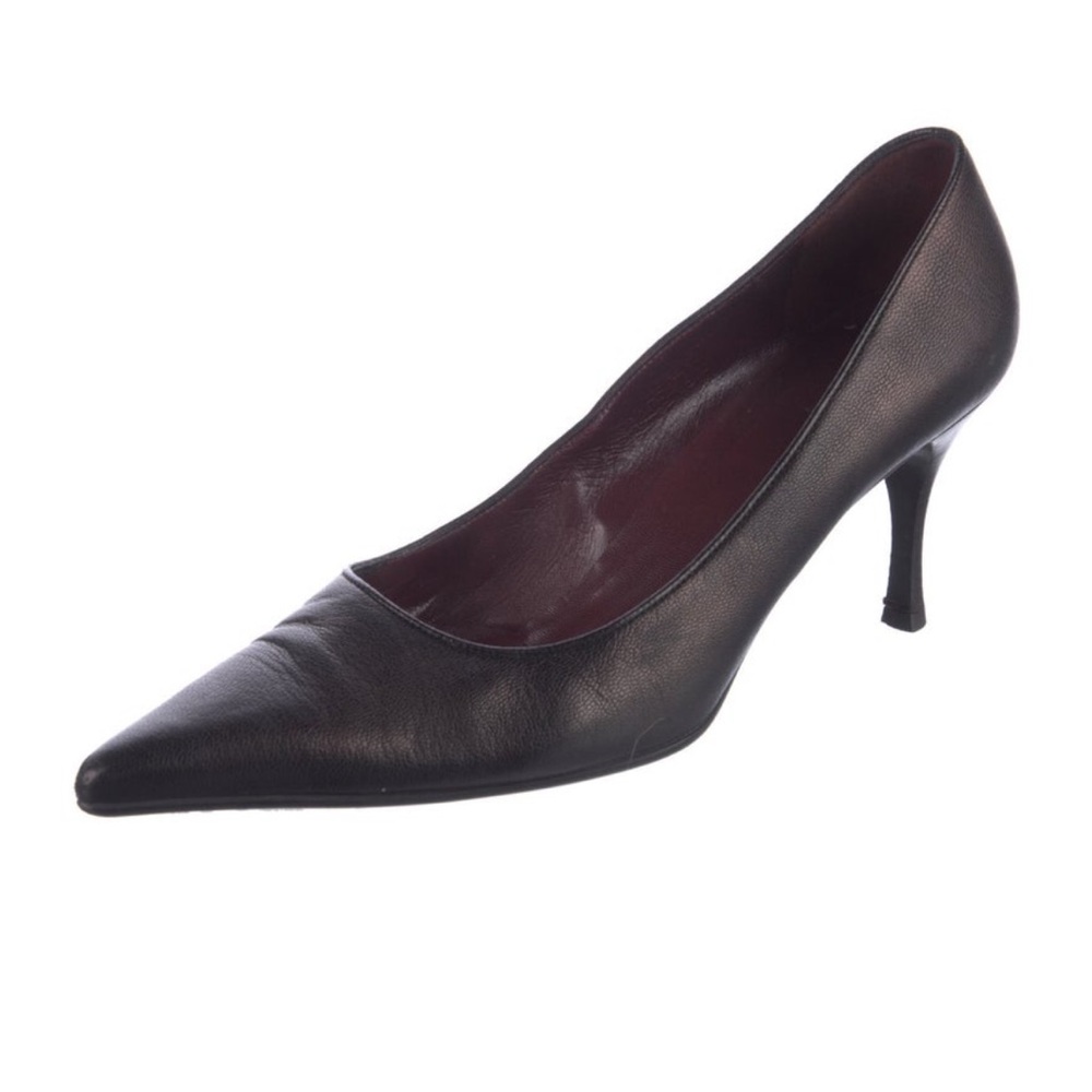 Gucci Black Pointed-Toe Leather Pump